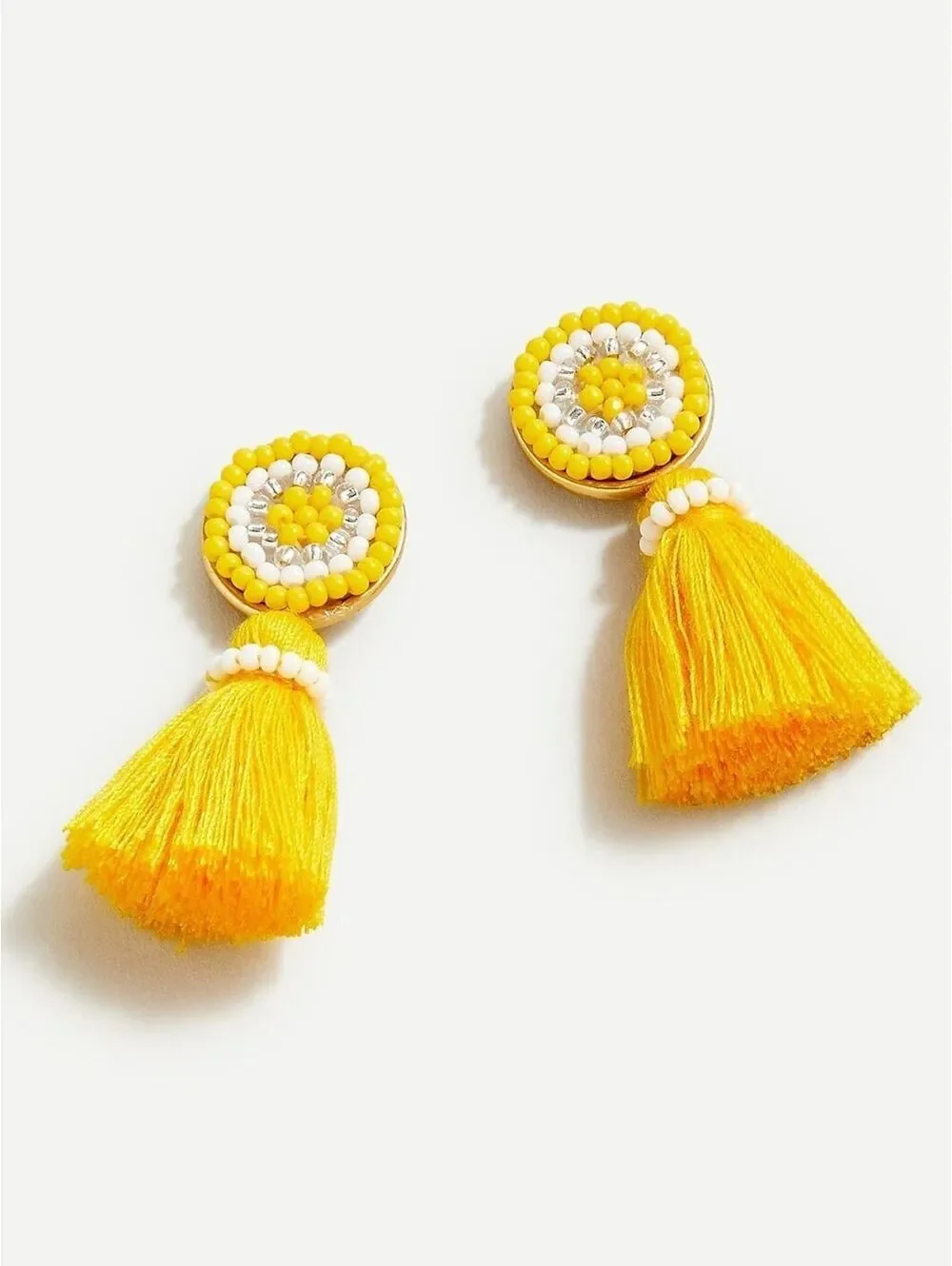 J.Crew Beaded Tassel Stud Earrings
